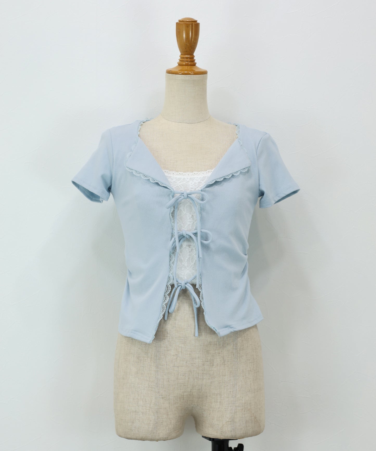 【早割5％OFF】トリムレースリボンカットソー【メール便】