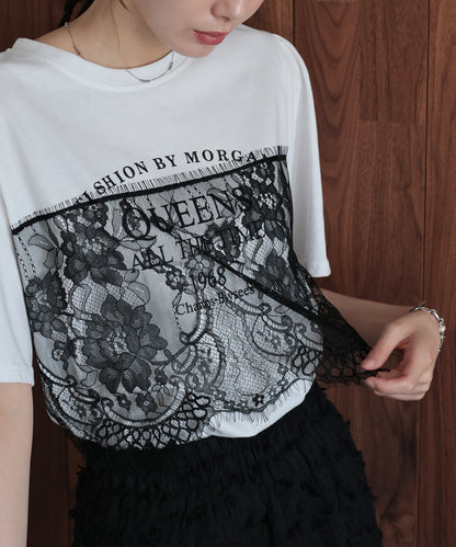 レースドッキングロゴTシャツ【メール便】