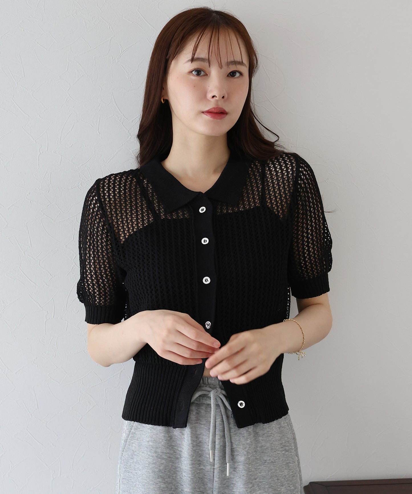 【TIME SALE】メッシュポロニット