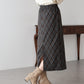 チェック柄タイトスカート