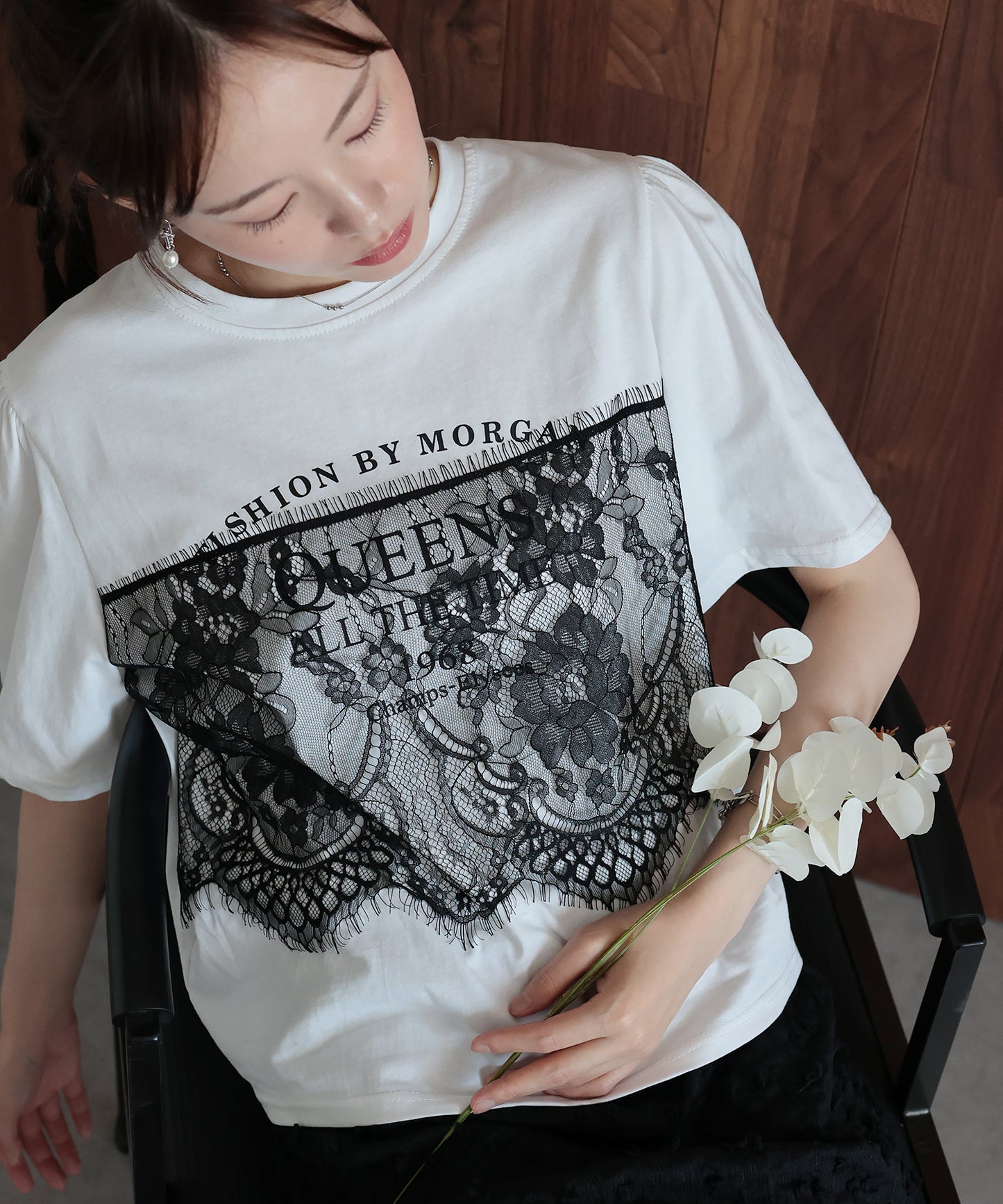 レースドッキングロゴTシャツ【メール便】