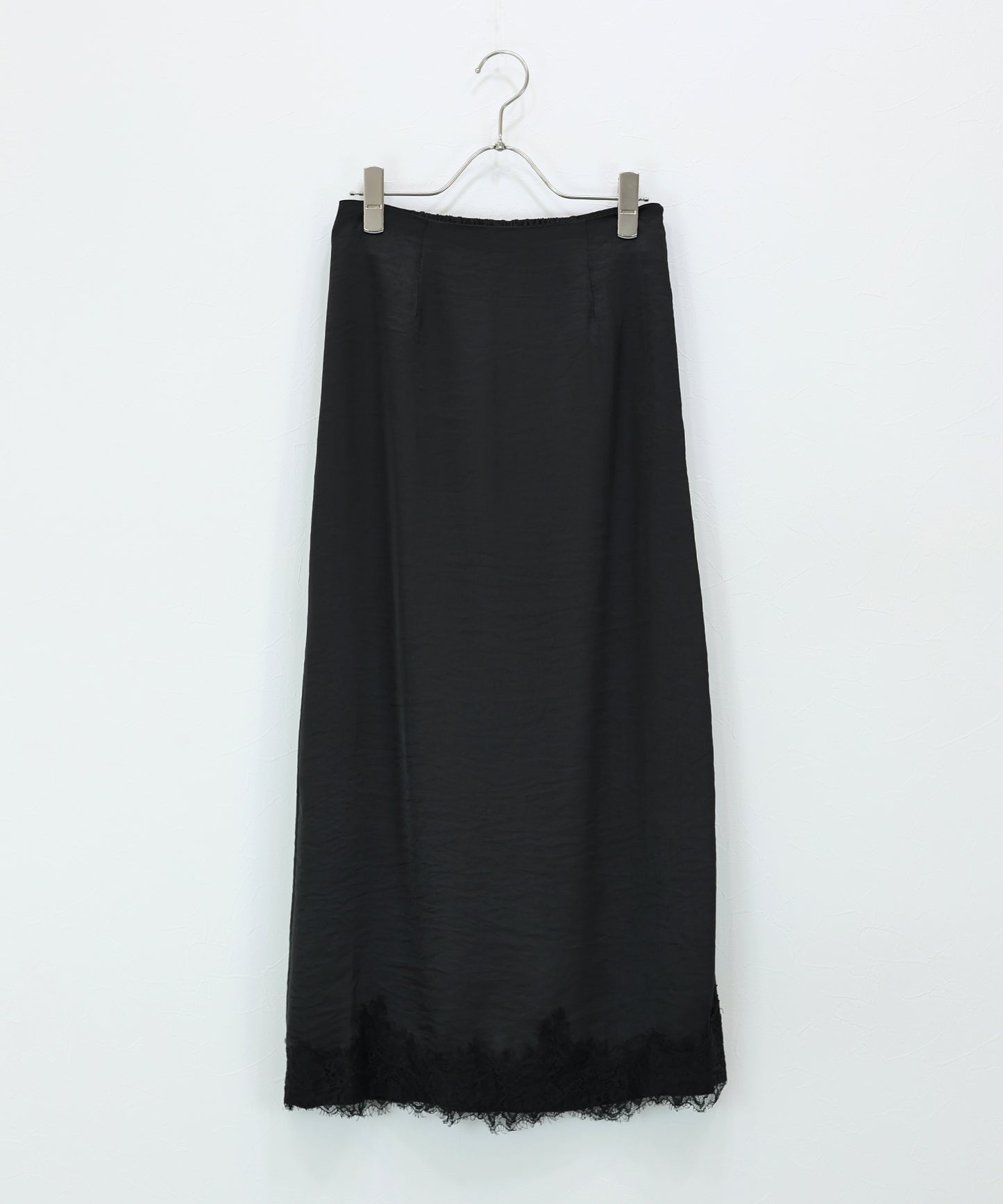 【早割5％OFF】ヘムレースサテンスカート