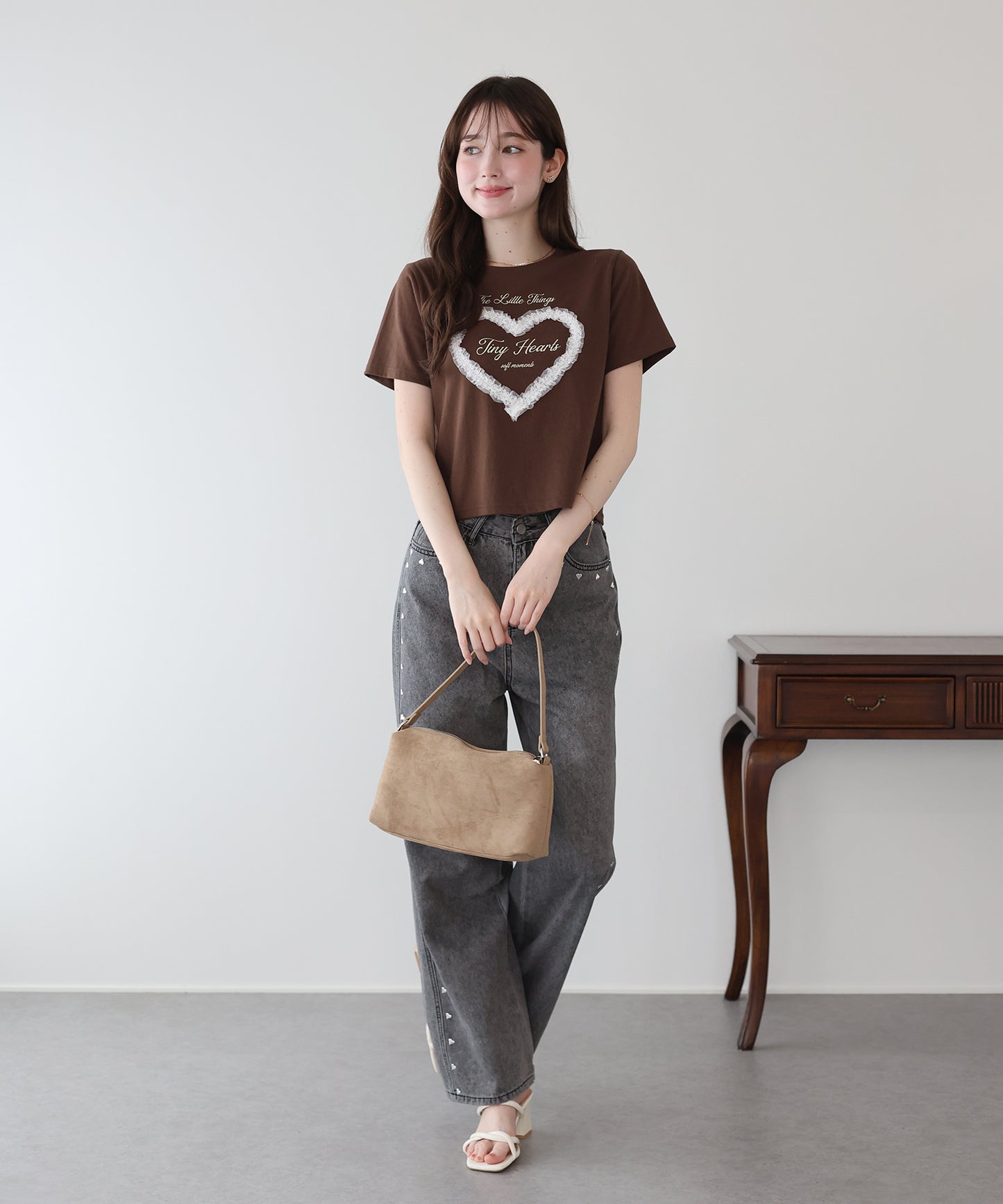 ハートレースショートTシャツ【メール便】