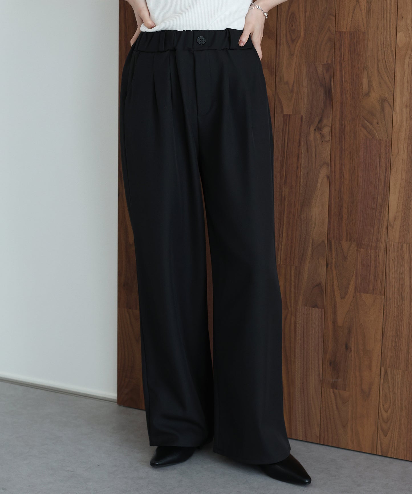 【早割5％OFF】ウエストゴムタックスラックス