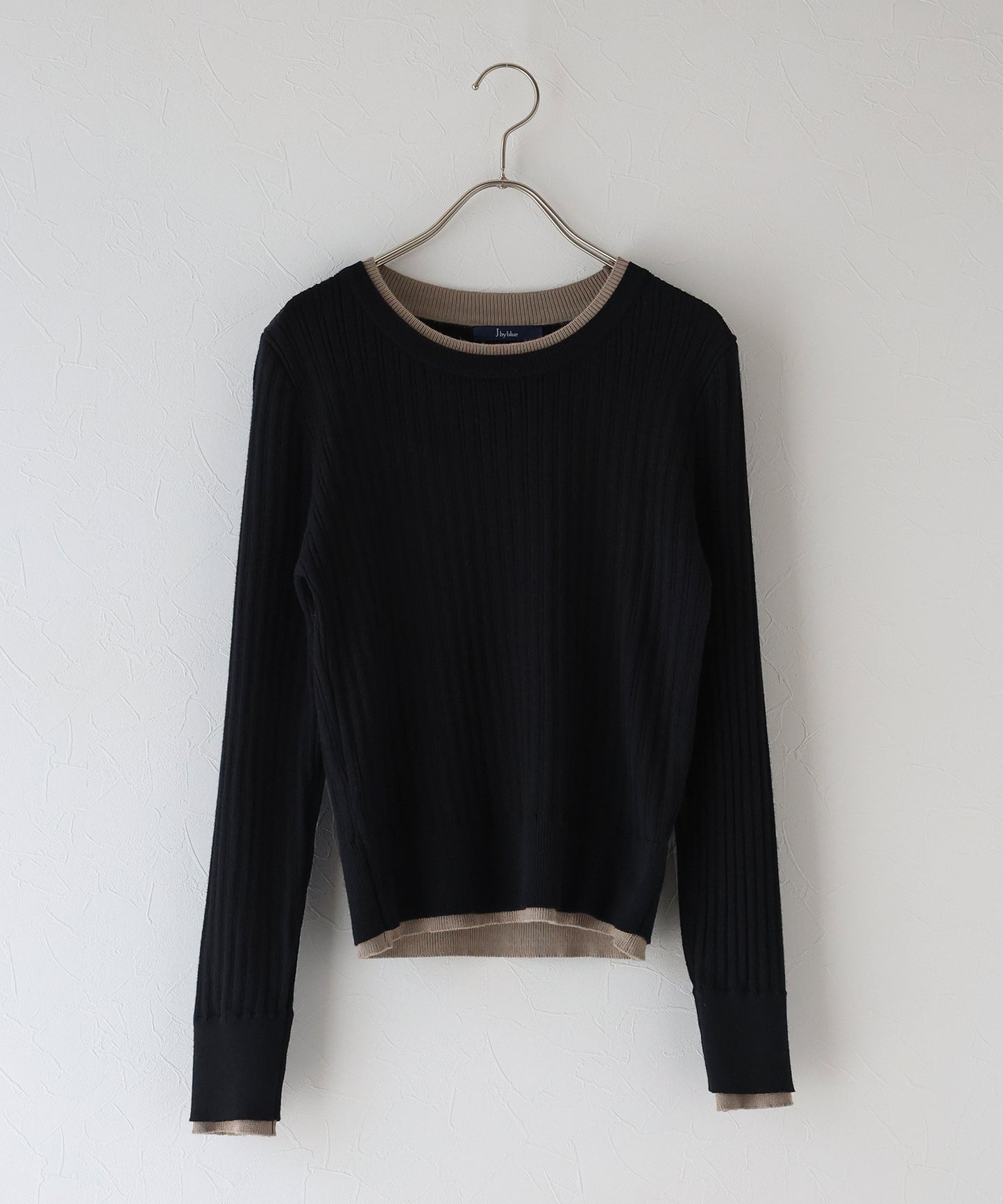 レイヤードランダムリブニット[ J by blue ]