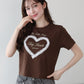 ハートレースショートTシャツ【メール便】