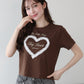 ハートレースショートTシャツ【メール便】