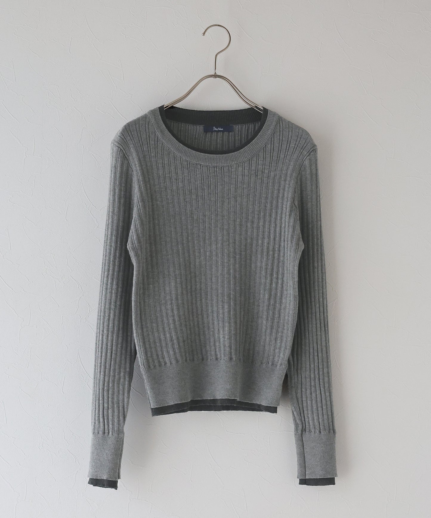 レイヤードランダムリブニット[ J by blue ]