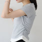 【TIME SALE】サイドシャーリングレイヤードTシャツ【ネコポス】