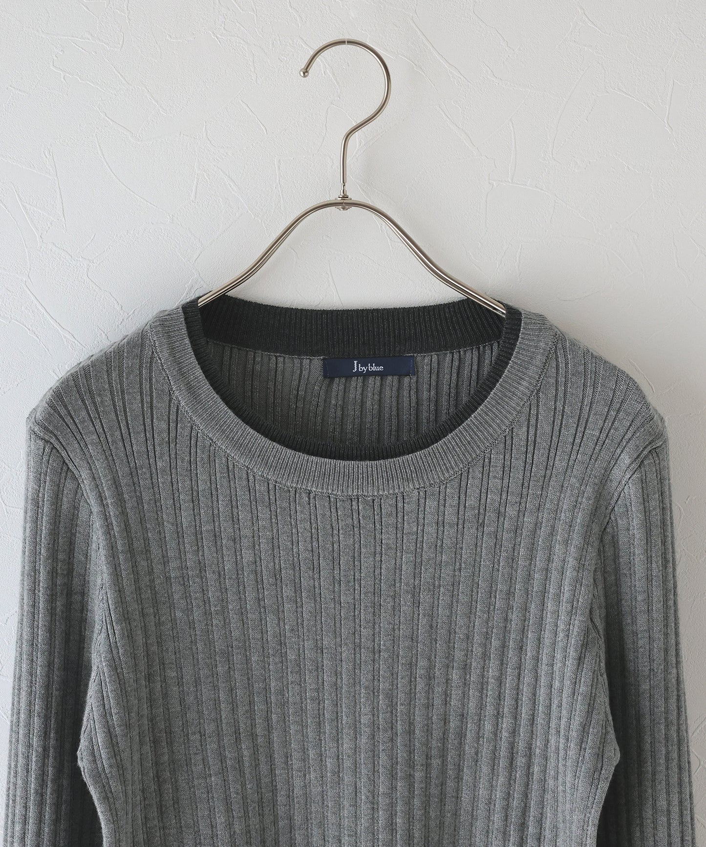 レイヤードランダムリブニット[ J by blue ]