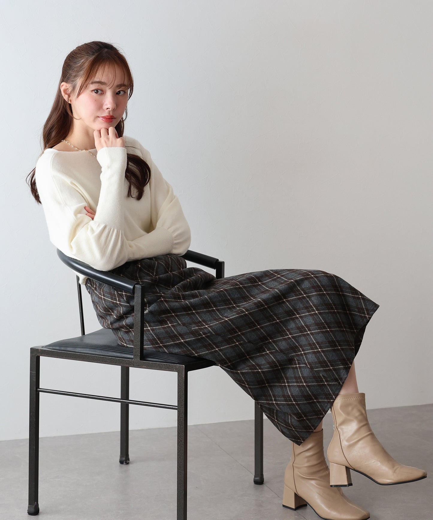 【TIME SALE】チェック柄タイトスカート