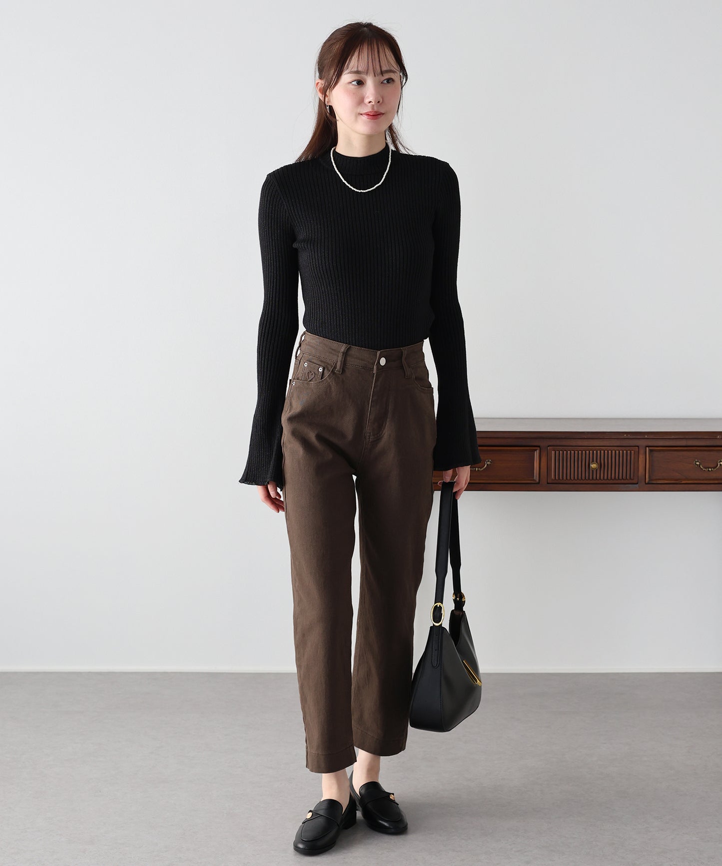 ハートエンボスデニムパンツ