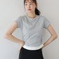 【TIME SALE】サイドシャーリングレイヤードTシャツ【ネコポス】