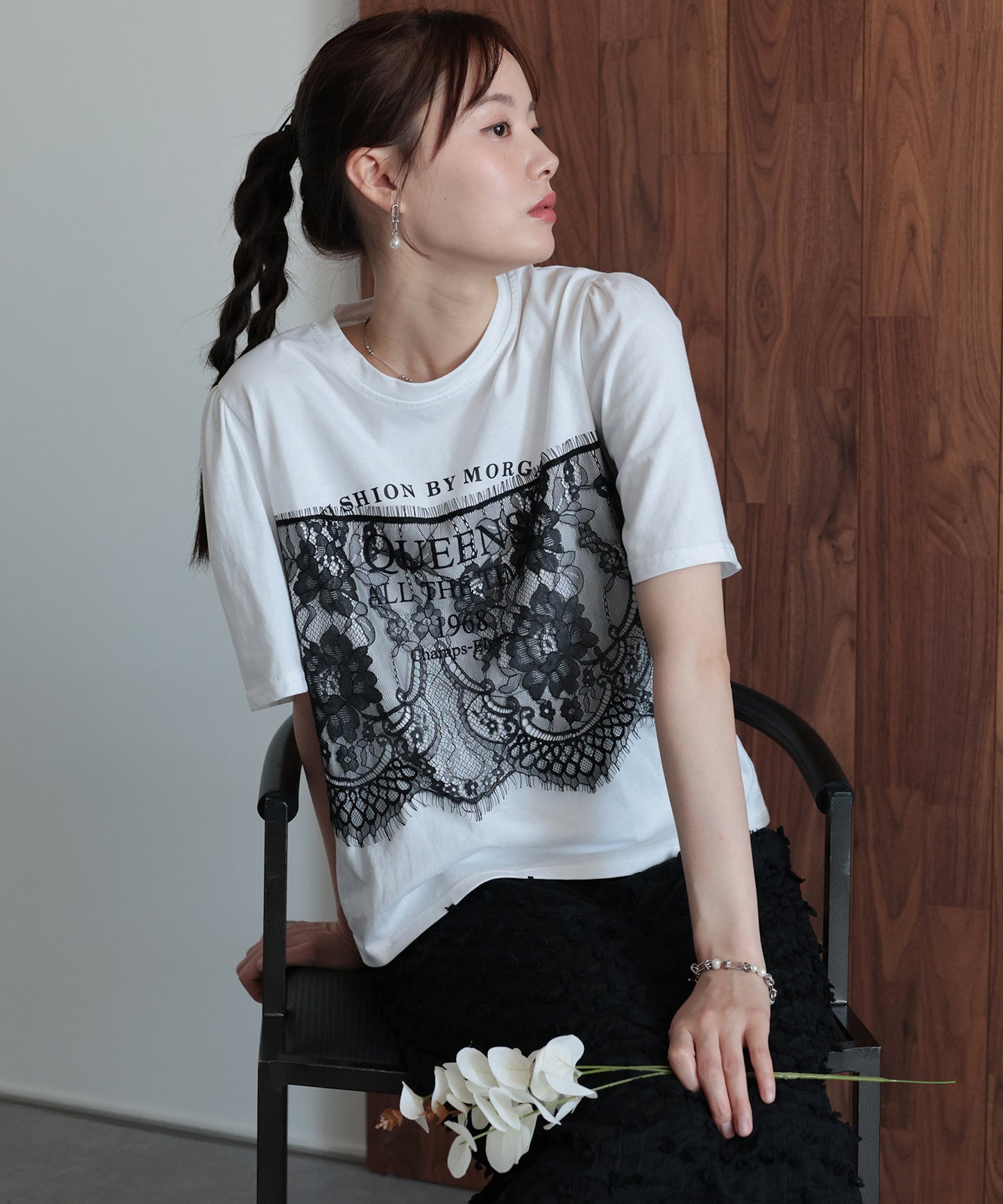 レースドッキングロゴTシャツ【メール便】