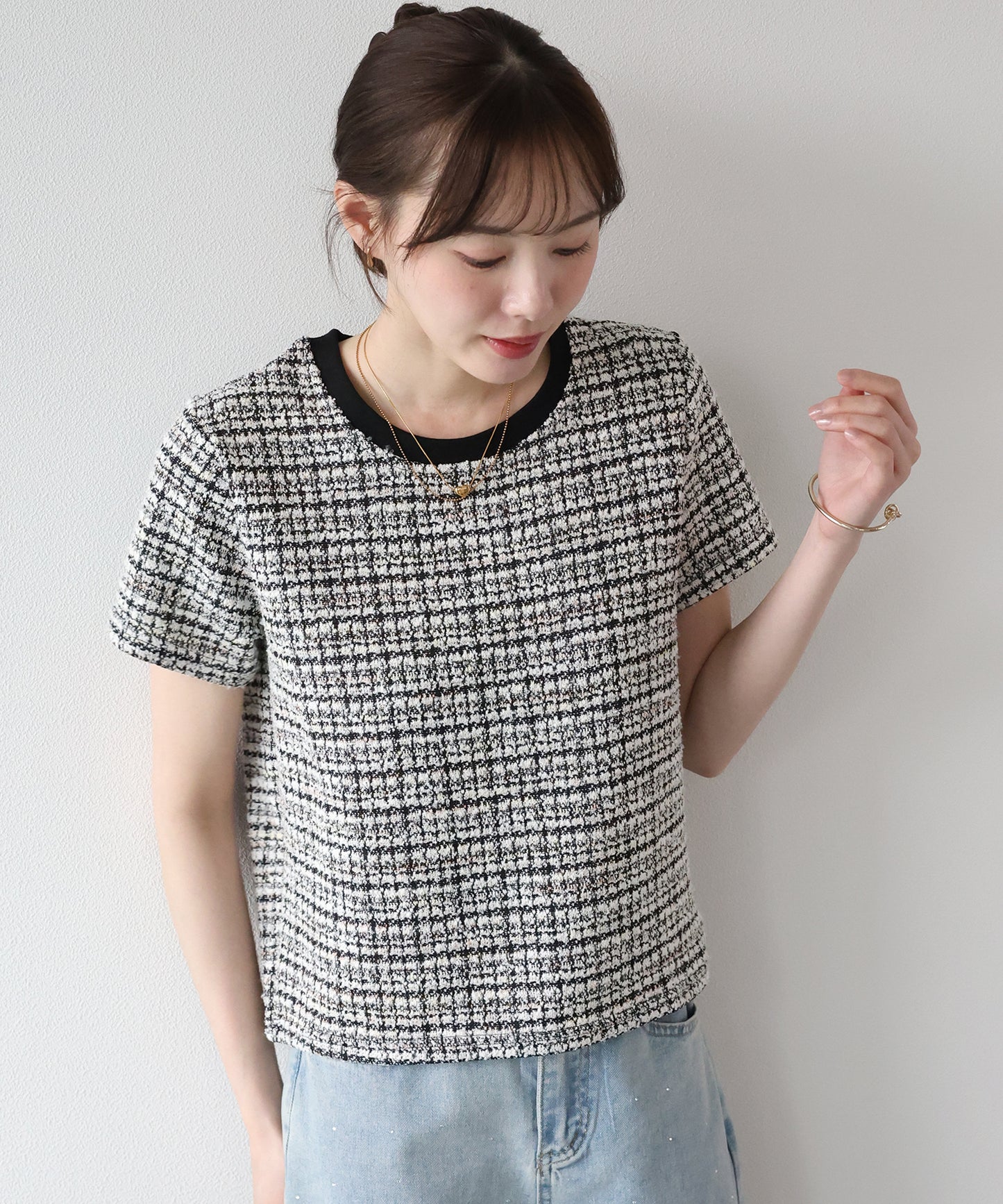 ツイードTシャツ【ネコポス】