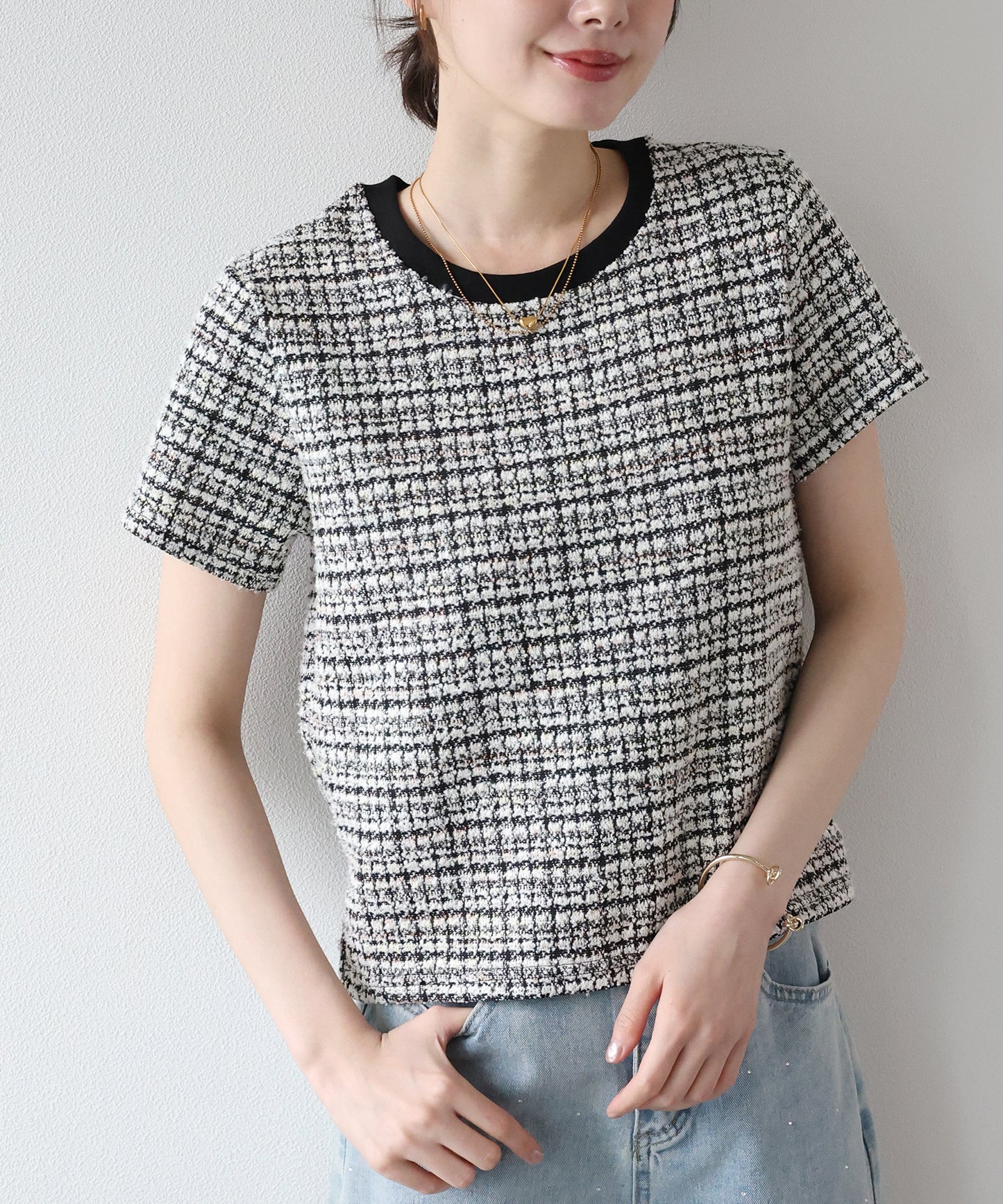 ツイードTシャツ【ネコポス】