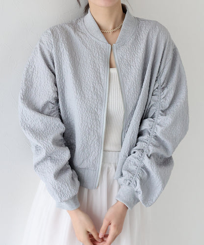 【TIME SALE】フラワージャガードブルゾン