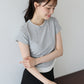 【TIME SALE】サイドシャーリングレイヤードTシャツ【ネコポス】