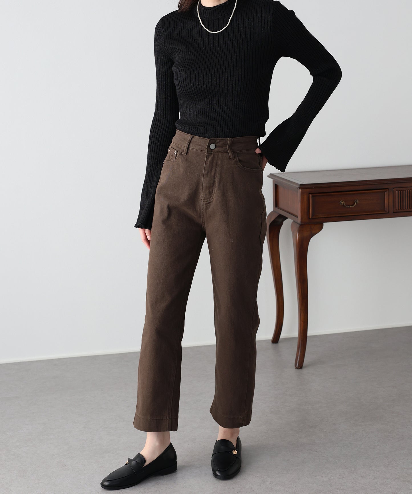 ハートエンボスデニムパンツ