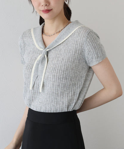 【SALE】セーラーカラーボウタイニット【ネコポス】