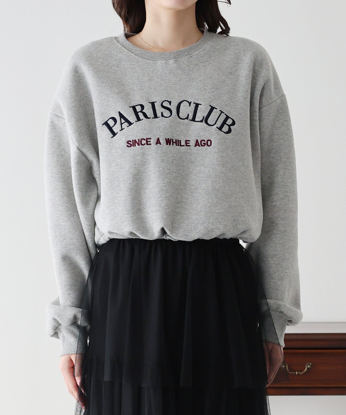 【早割5％OFF】ロゴ刺繍ドロストスウェット