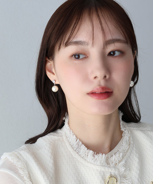 【早割5％OFF】ジルコニアパールピアス【ネコポス】