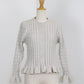 ケーブルペプラムカーディガン