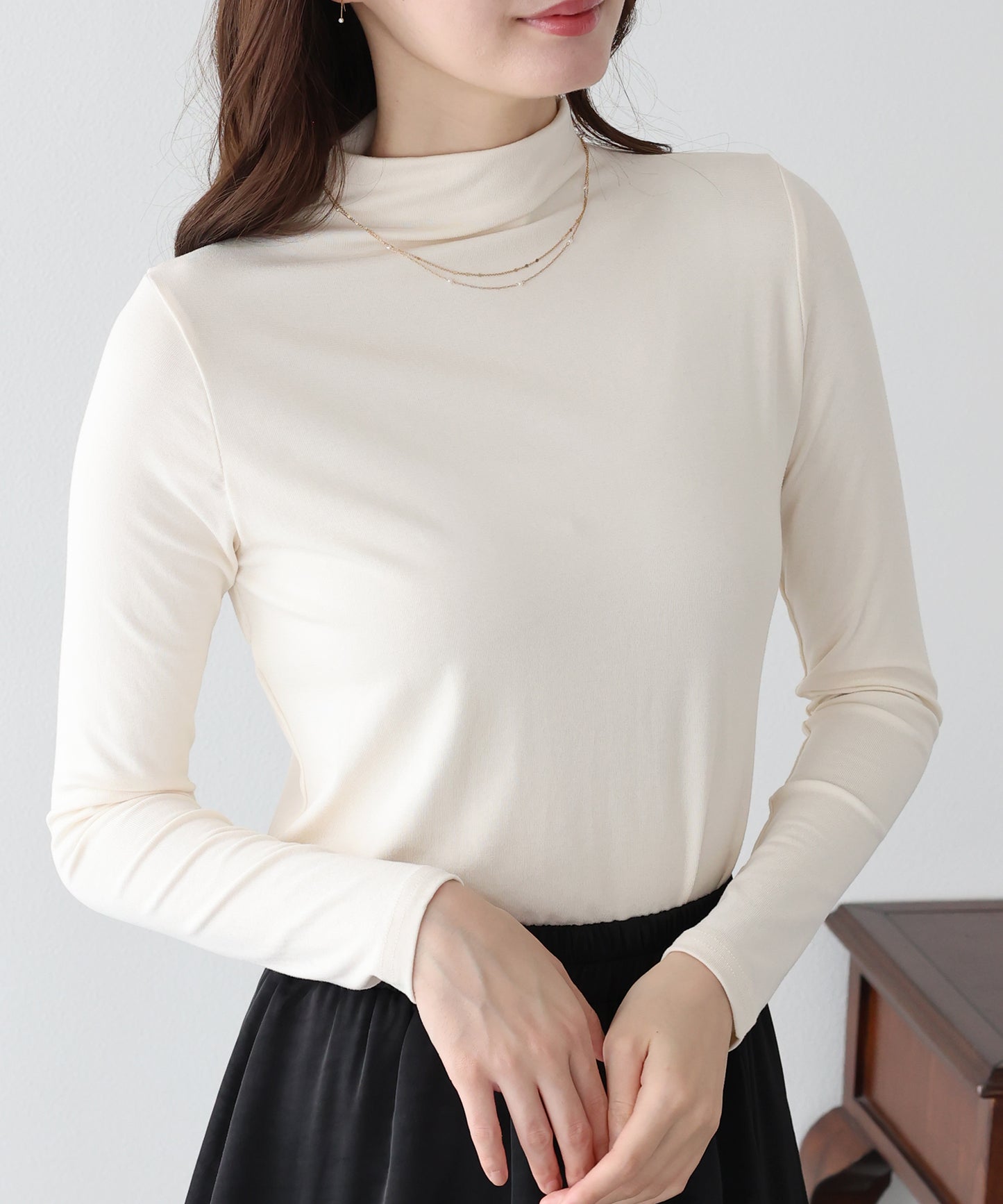 モックネックロングTシャツ【メール便】