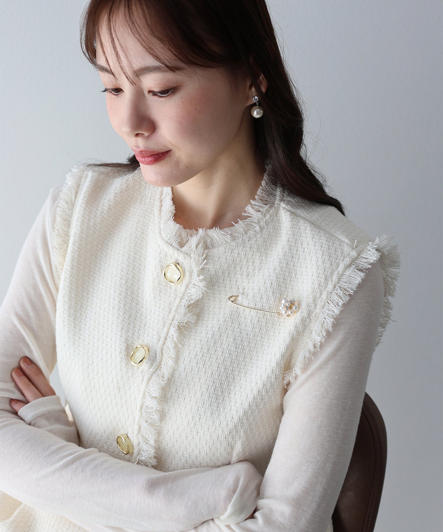 【早割5％OFF】パールビジューキルトピンブローチ【ネコポス】