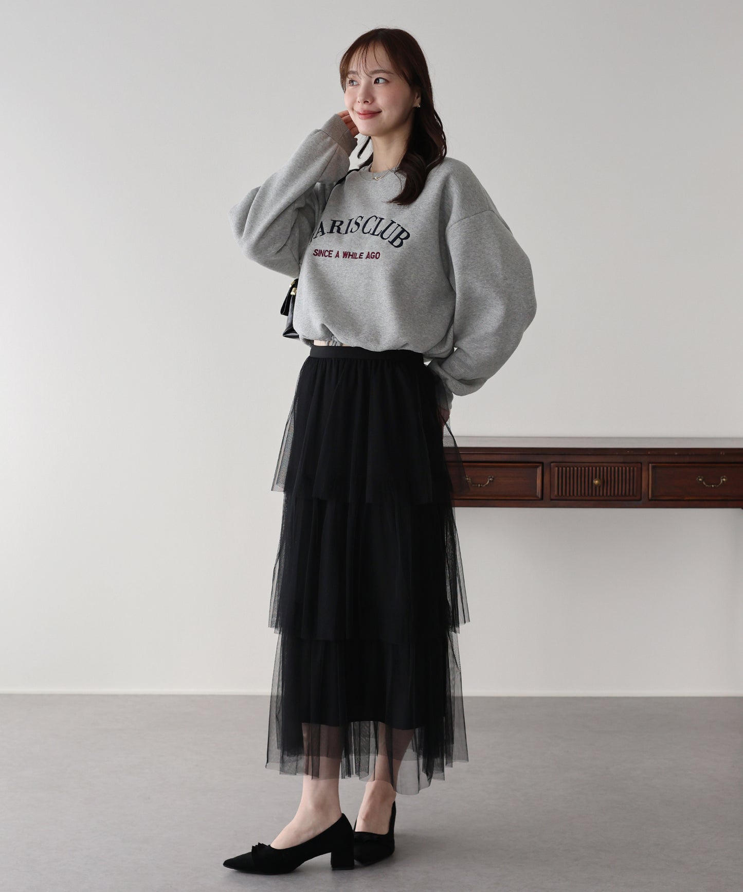 【早割5％OFF】ロゴ刺繍ドロストスウェット