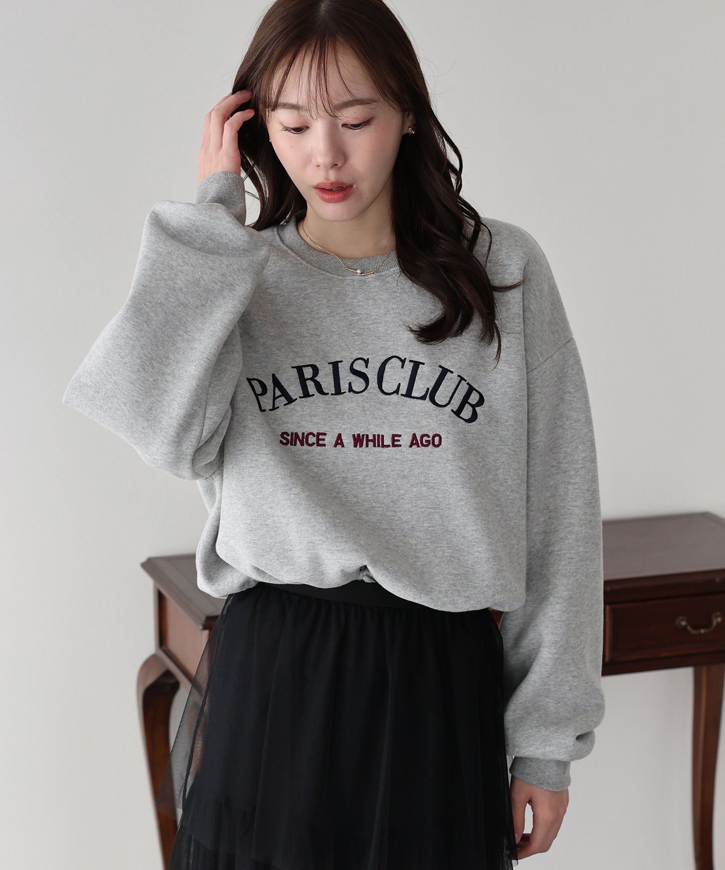 【早割5％OFF】ロゴ刺繍ドロストスウェット