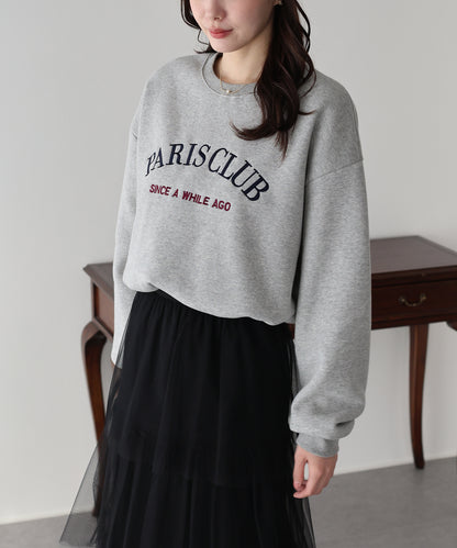 ロゴ刺繍ドロストスウェット