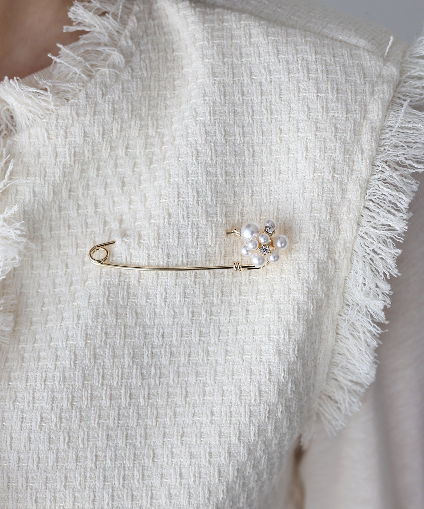 【早割5％OFF】パールビジューキルトピンブローチ【ネコポス】