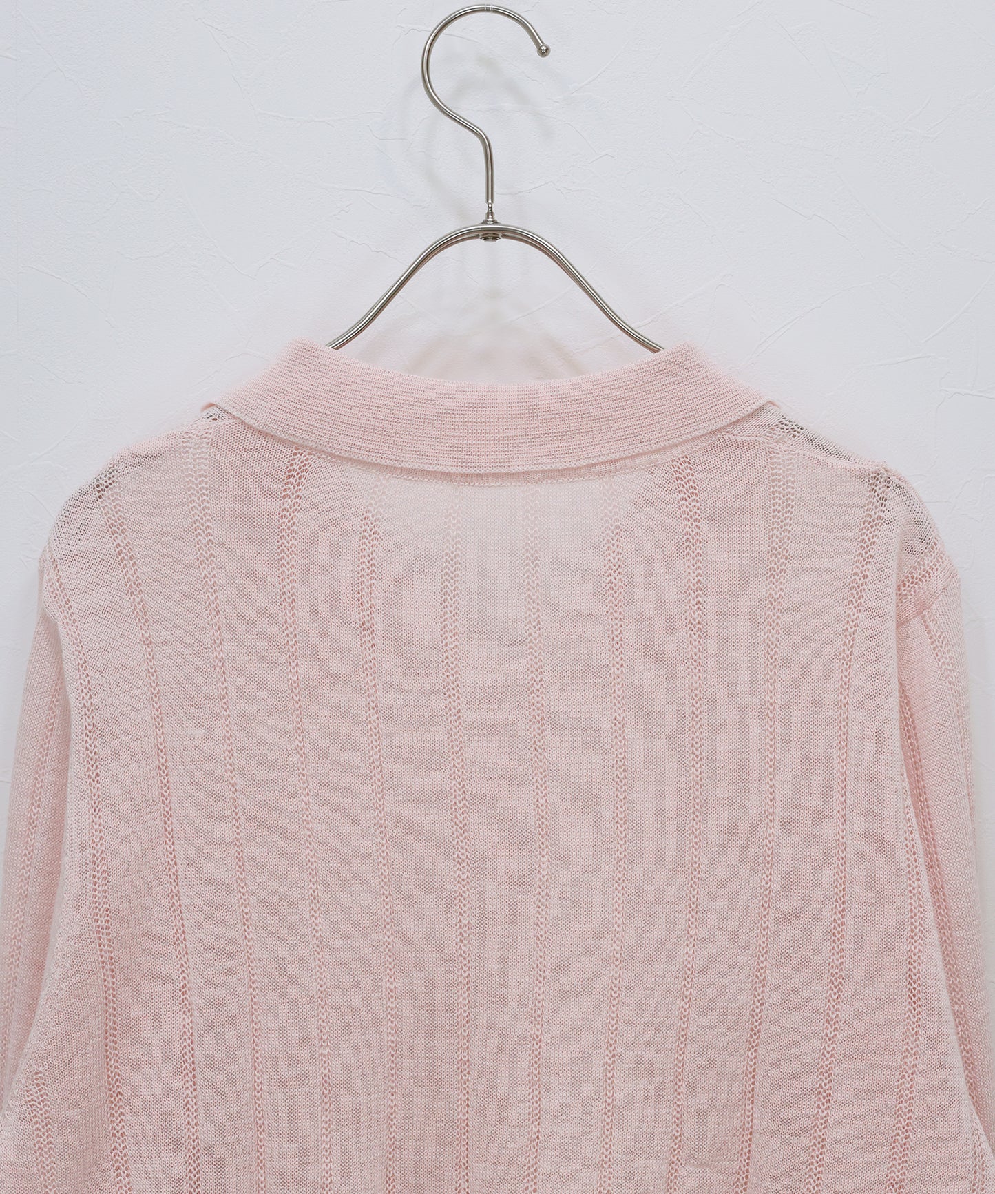 【早割5％OFF】シアーポロニットカーディガン【ネコポス】