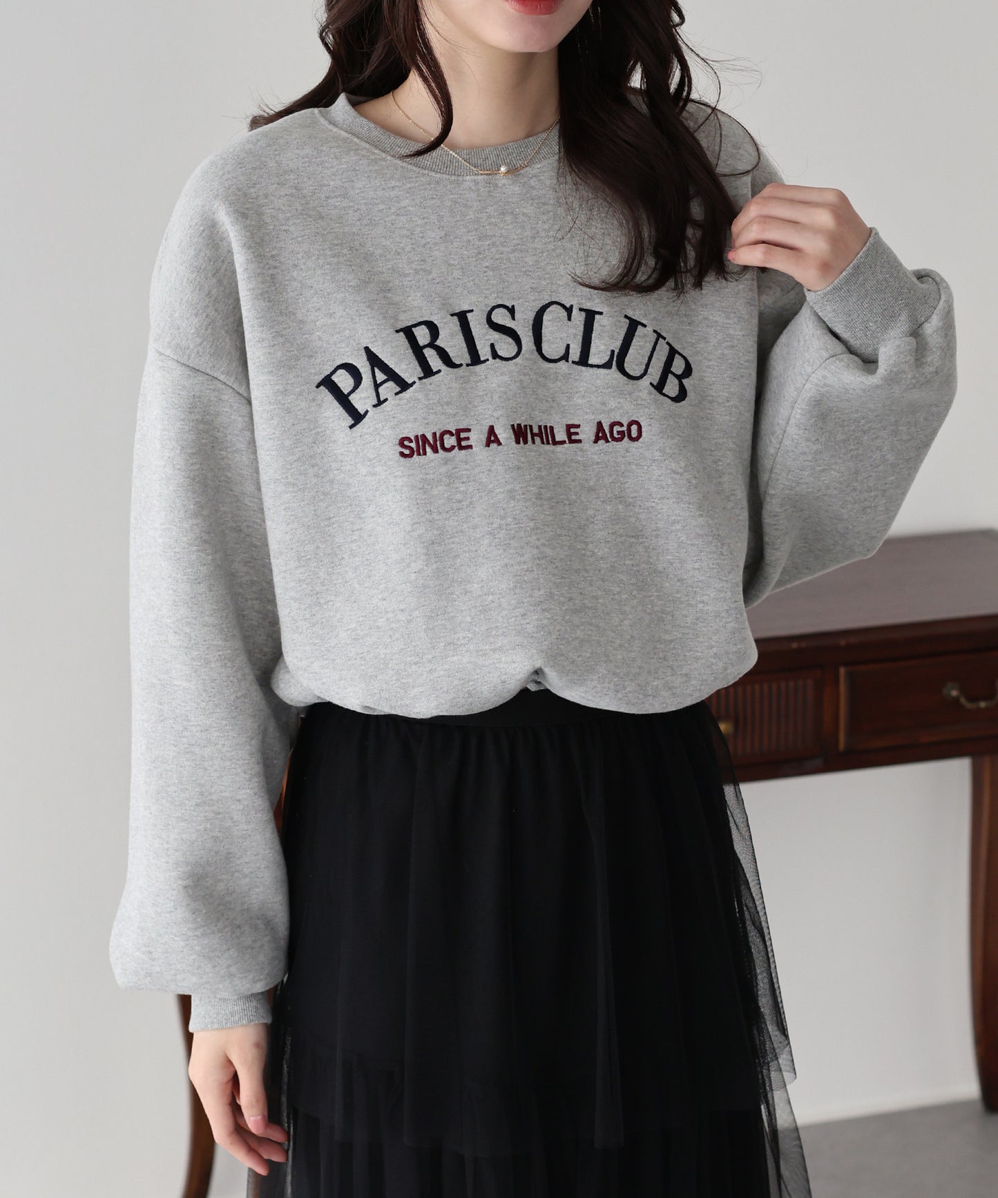 【早割5％OFF】ロゴ刺繍ドロストスウェット