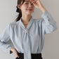 【早割5％OFF】メタルバー付きボウタイブラウス【ネコポス】