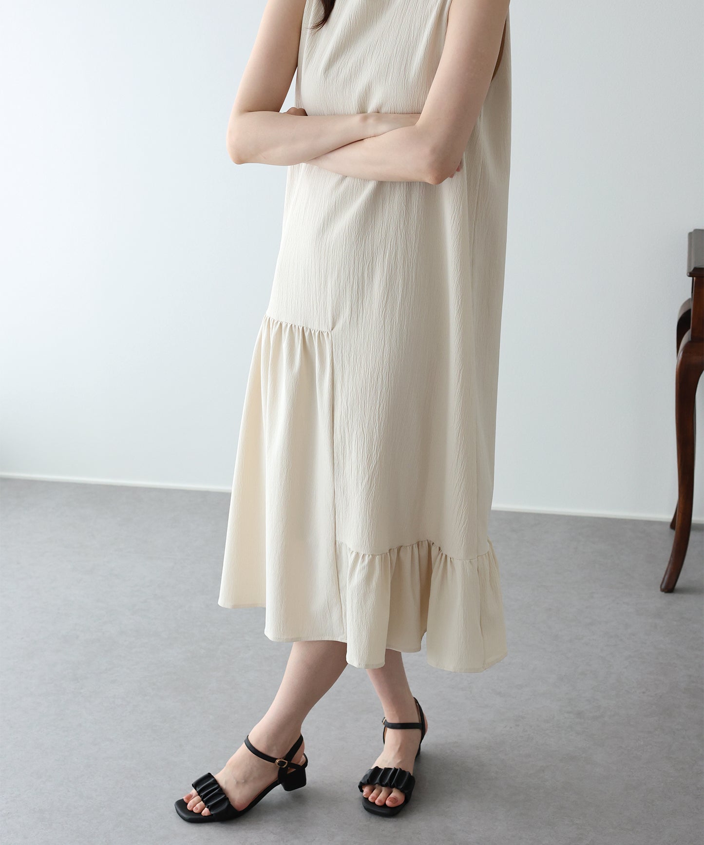アシンメトリーティアードワンピース