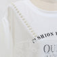 パール付きレースドッキングロゴTシャツ【メール便】