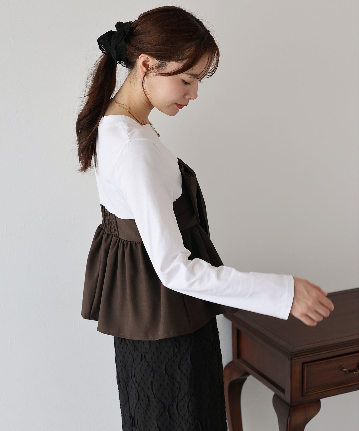 【早割5％OFF】リボンビスチェドッキングＴシャツ【ネコポス】