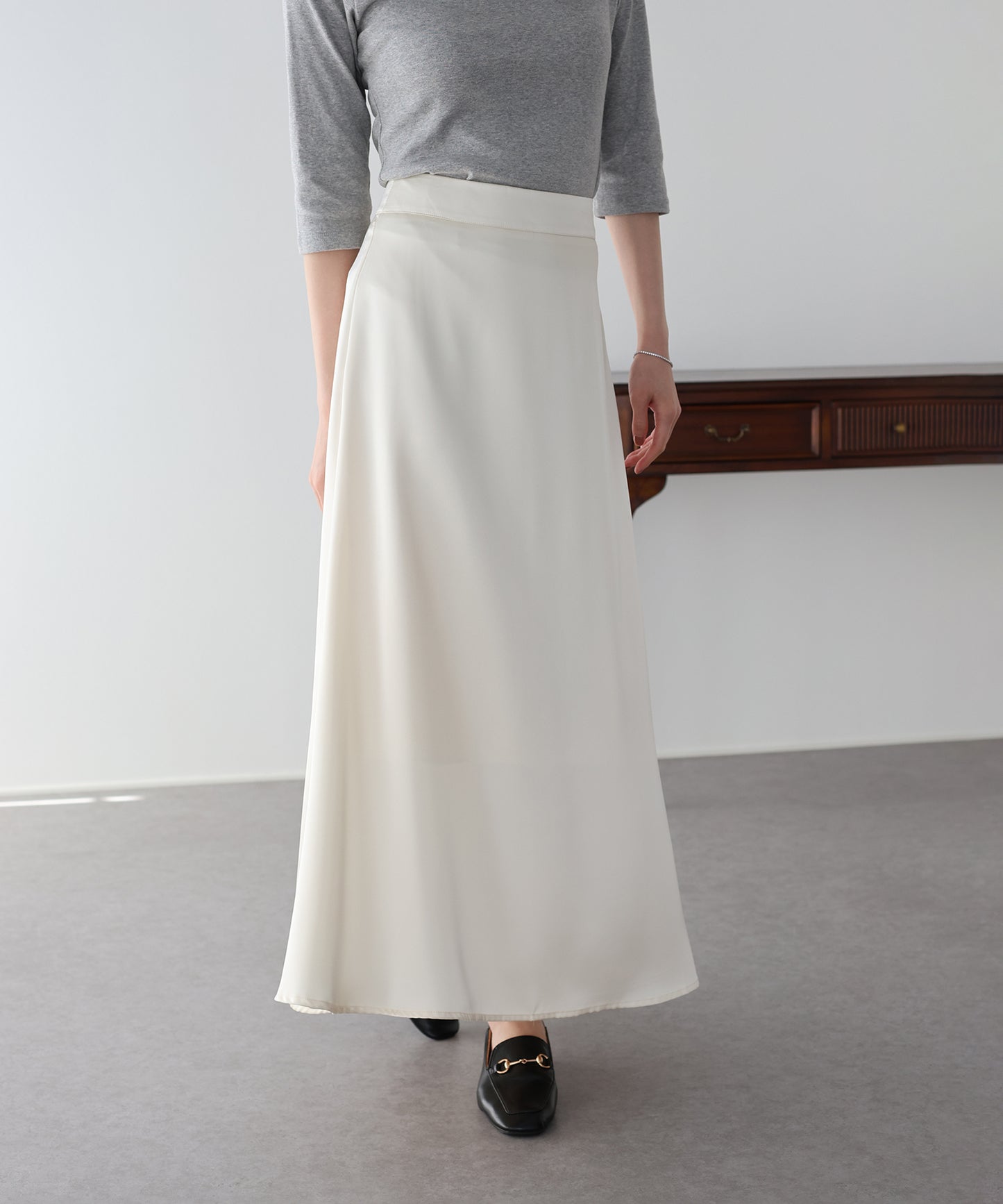 丈が選べるマーメイドサテンロングスカート