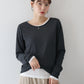 【TIME SALE】クルーネックシアートップス【ネコポス】