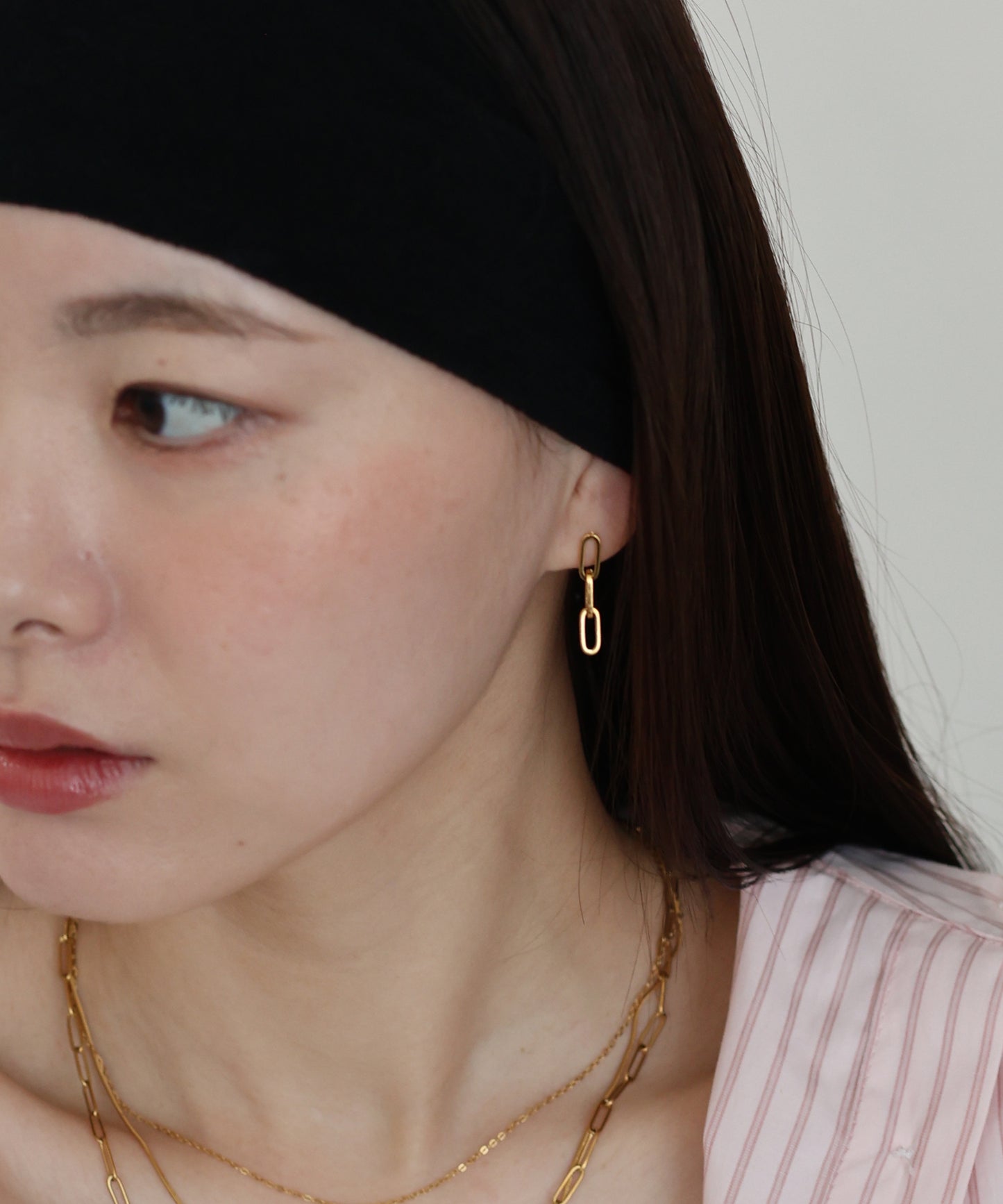 【早割5％OFF】オーバルチェーンピアス / サージカルステンレス【ネコポス】