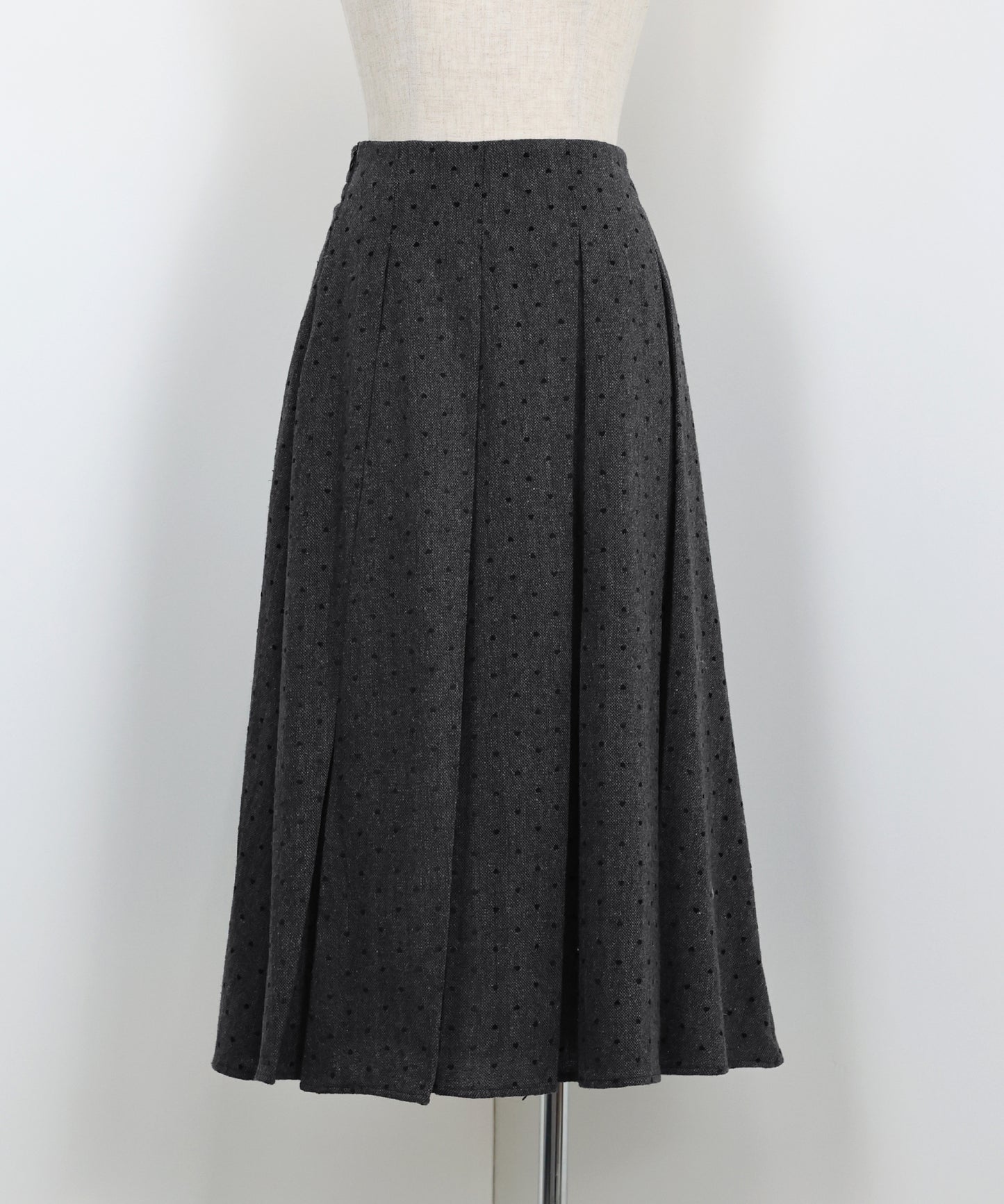 ハートドットフロッキーツイードスカート