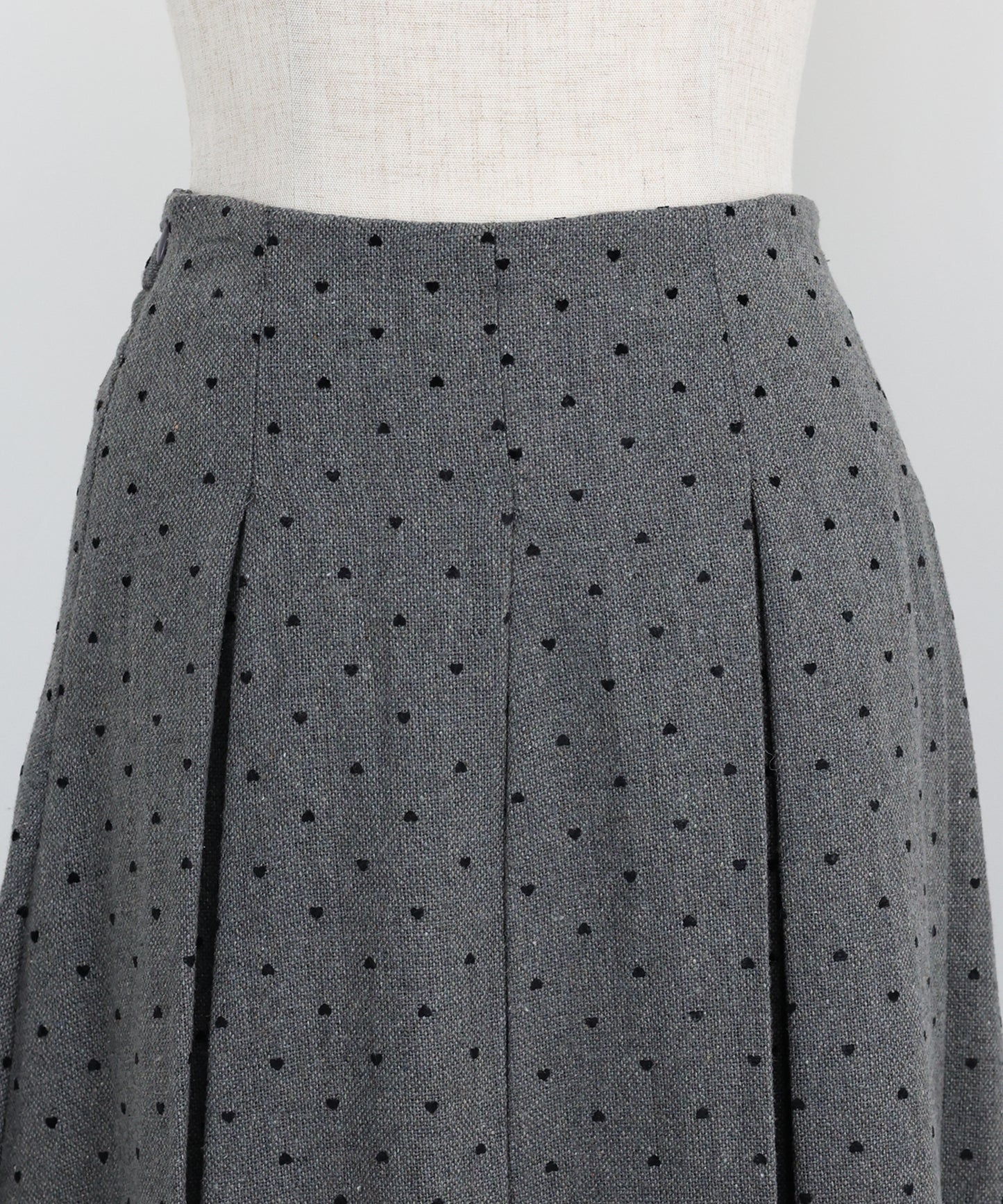 ハートドットフロッキーツイードスカート