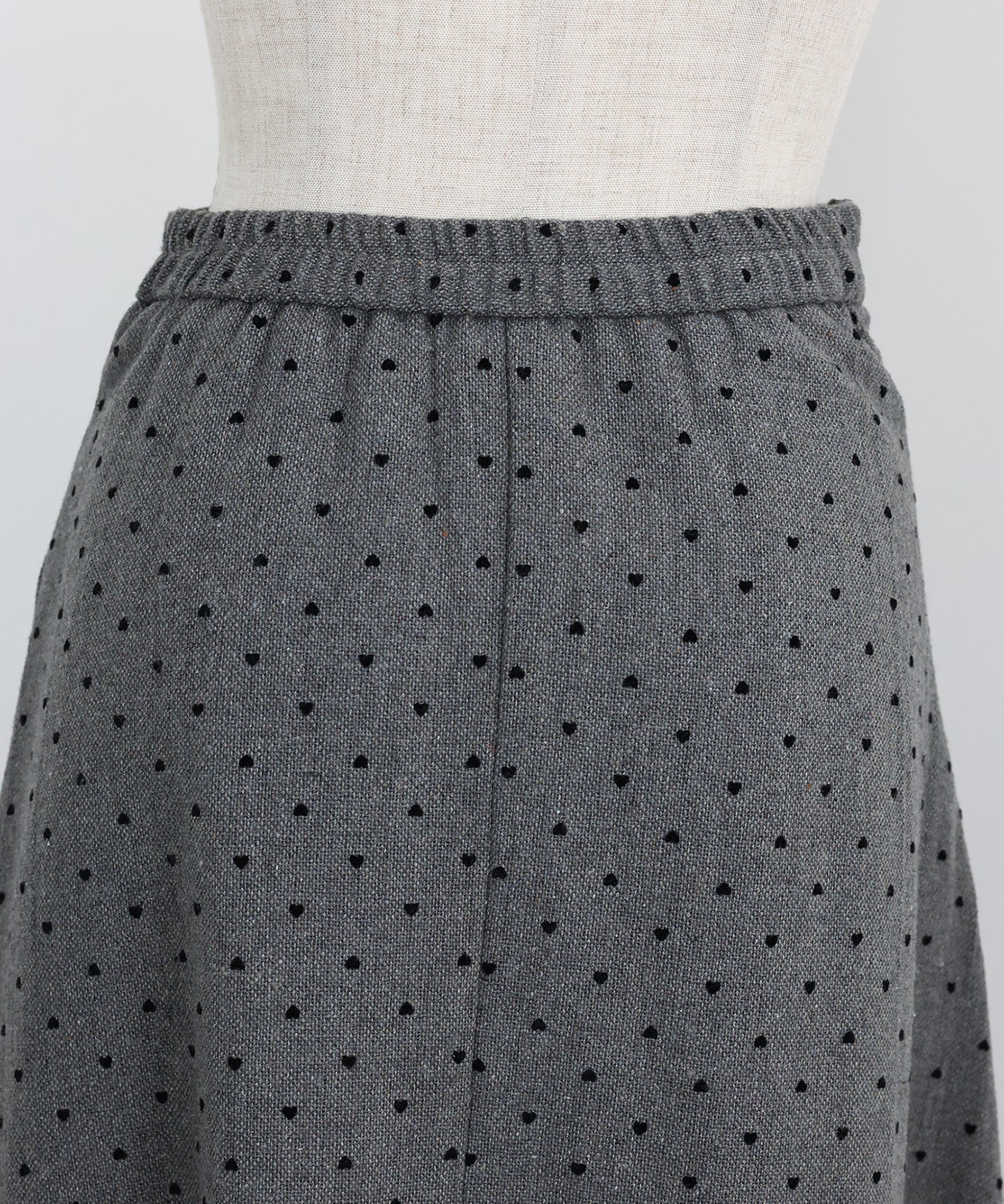 ハートドットフロッキーツイードスカート