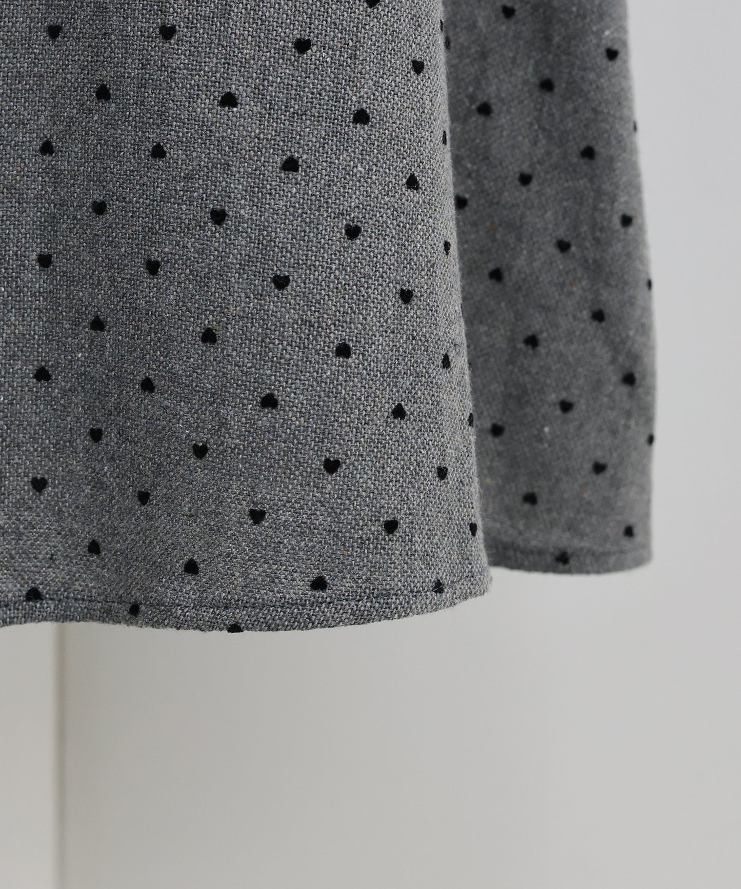 ハートドットフロッキーツイードスカート