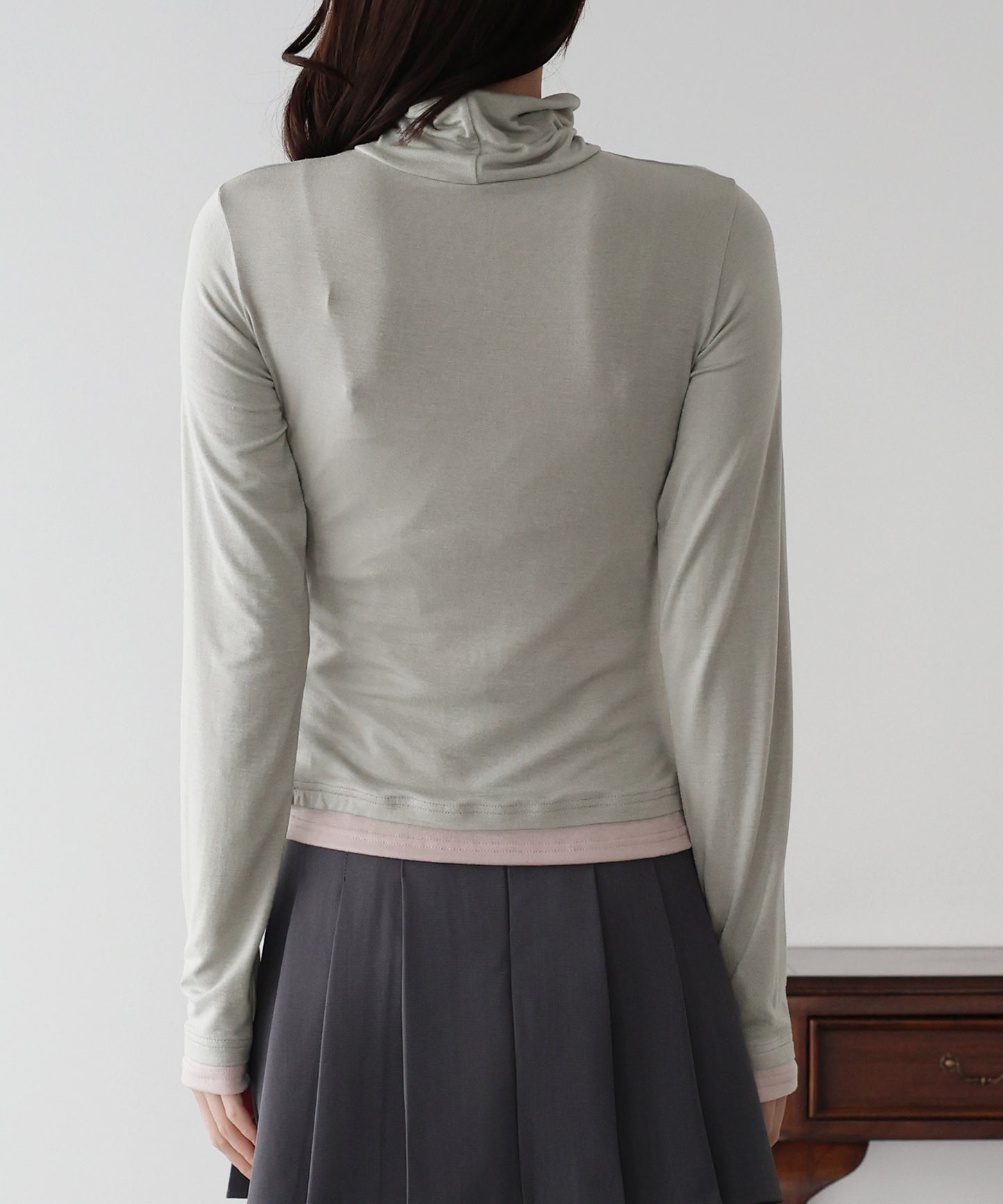 【早割5％OFF】ドッキングタートルネックカットソー【ネコポス】