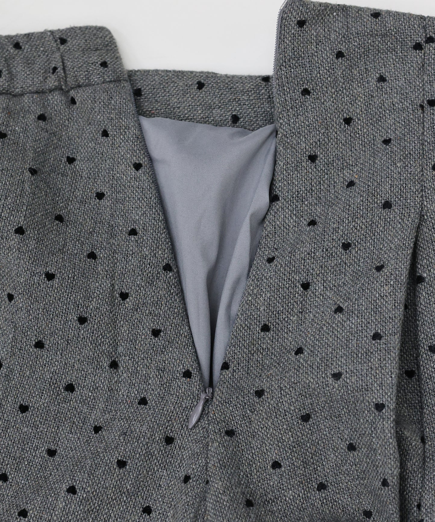 ハートドットフロッキーツイードスカート