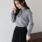 【早割5％OFF】ウール混フロントフリルポロニット