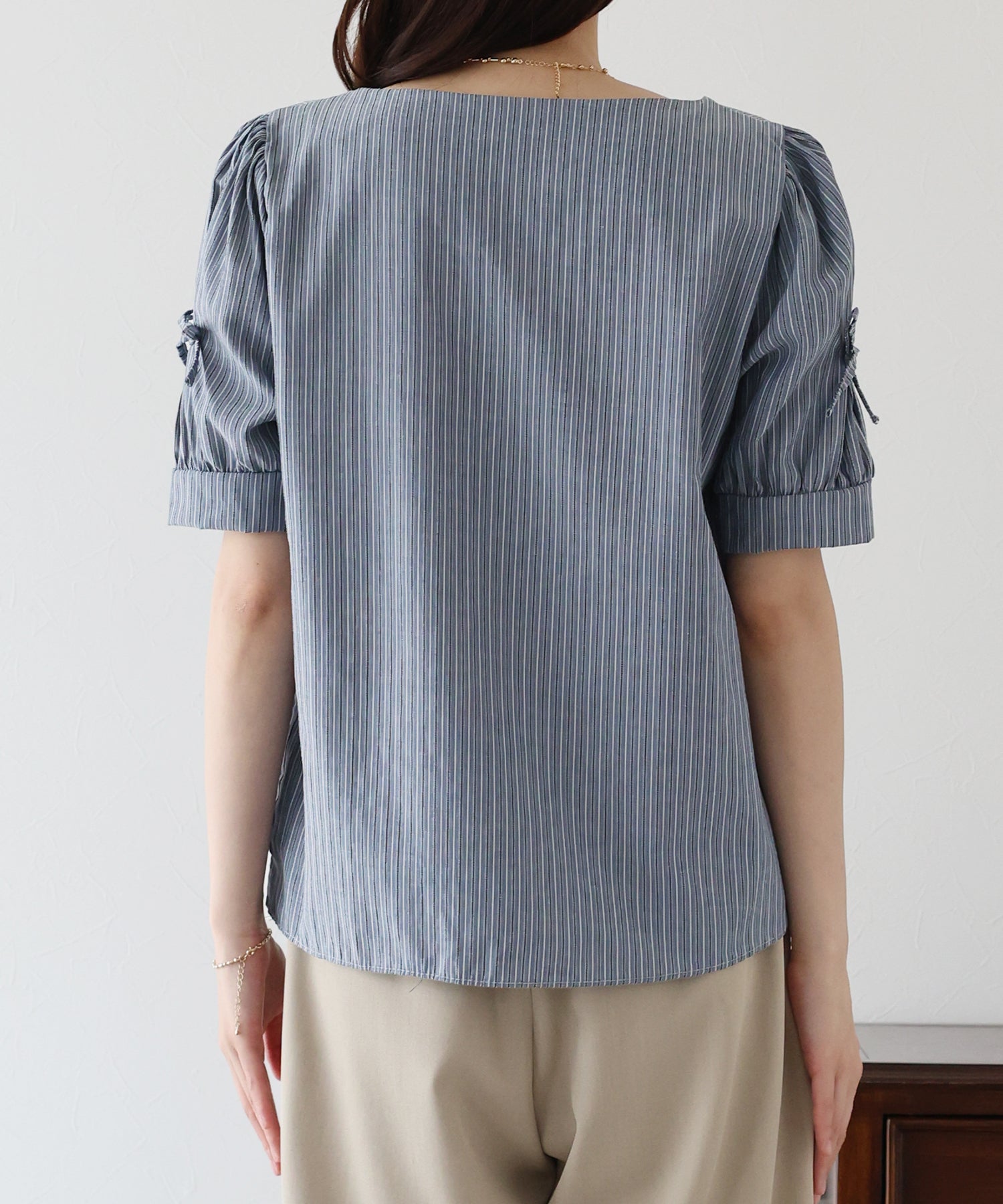 REYC◆長袖ブラウス/36/コットン/BLU/無地/RYB-117-005 袖リボンブラウス【ネコポス】 – BLUE ONLINE